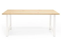 Table à Manger Nina Naturelle Et Blanche 180x80cm -Mobilier De Restaurant table a manger 8944991