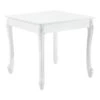 Table De Salle à Manger Carrée Design élégant Pour 2 Personnes MDF Plastique 80 X 80 X 76 Cm Blanc 03_0006260