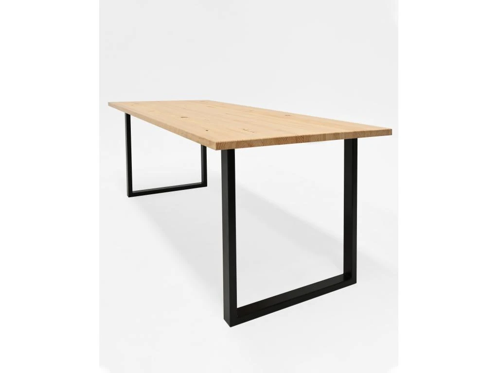 Table à Manger Zocco Naturelle Et Noir 200x80cm 3 Table à Manger Zocco Naturelle Et Noir 200x80cm – Image 3