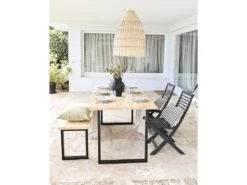 Table à Manger Zocco Naturelle Et Noir 120x80cm -Mobilier De Restaurant table a manger 8945967