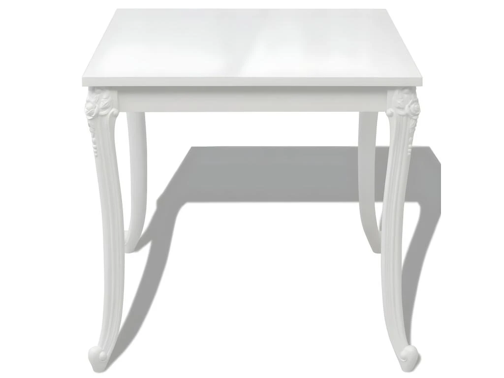 Table De Salon Salle à Manger Design 80 Cm Laquée Blanche 0902293 2 Table De Salon Salle à Manger Design 80 Cm Laquée Blanche 0902293 – Image 2