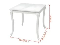 Table De Salon Salle à Manger Design 80 Cm Laquée Blanche 0902293 7 Table De Salon Salle à Manger Design 80 Cm Laquée Blanche 0902293 -Mobilier De Restaurant table a manger 8945987