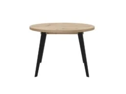 Table Ronde Extensible 110/155 Cm Decor Bois - Pieds Métal - VANESSA -Mobilier De Restaurant table a manger 9177629