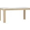 Table De Repas Extensible 160/206 Cm Plateau Blanc Et Bois - ALEXIANE