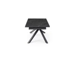 Table Extensible 160/240 Cm Céramique Noir Marbré Pied Torsadé - INDIANA 05 -Mobilier De Restaurant table a manger 9178579