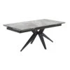 Table Extensible 160/240 Cm Céramique Gris Marbré Pied étoile - DAKOTA 06