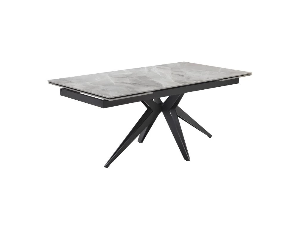 Table Extensible 160/240 Cm Céramique Gris Marbré Pied étoile - DAKOTA 06 1 Table Extensible 160/240 Cm Céramique Gris Marbré Pied étoile - DAKOTA 06