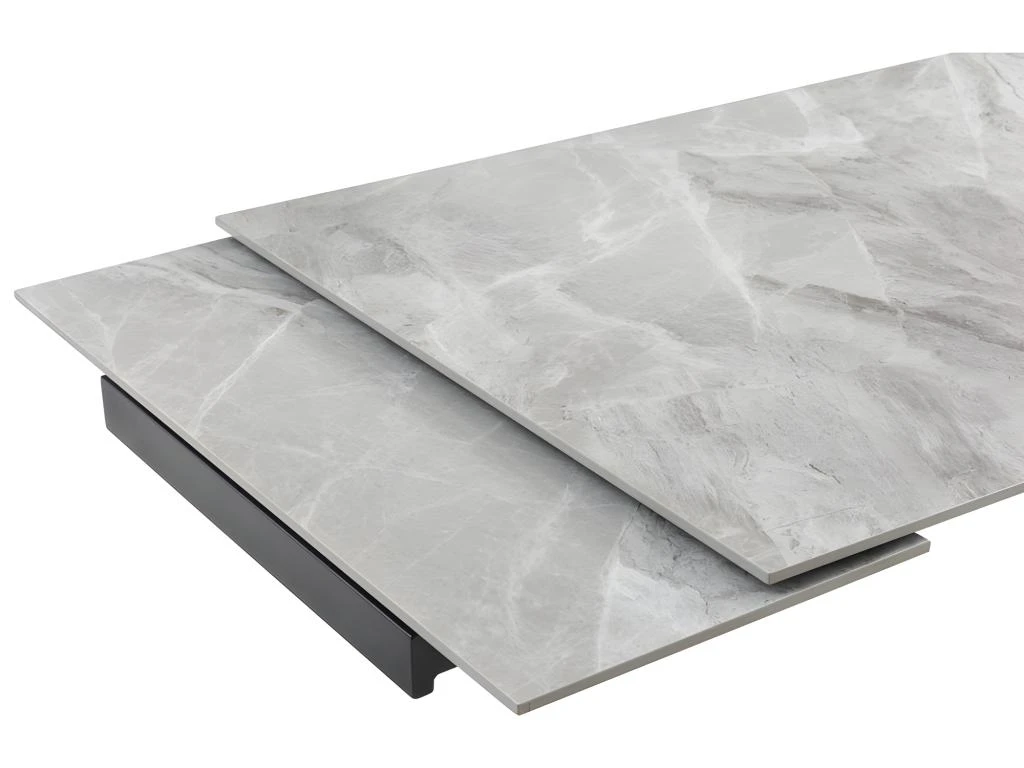 Table Extensible 160/240 Cm Céramique Gris Marbré Pied Luge - DAKOTA 02 4 Table Extensible 160/240 Cm Céramique Gris Marbré Pied Luge - DAKOTA 02 – Image 4