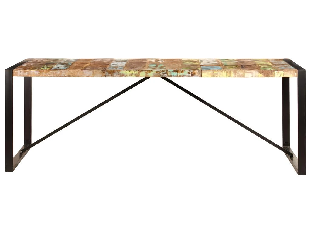 Table De Salon Salle à Manger Dîner Design 220 Cm Bois De Récupération Solide 0902233 2 Table De Salon Salle à Manger Dîner Design 220 Cm Bois De Récupération Solide 0902233 – Image 2