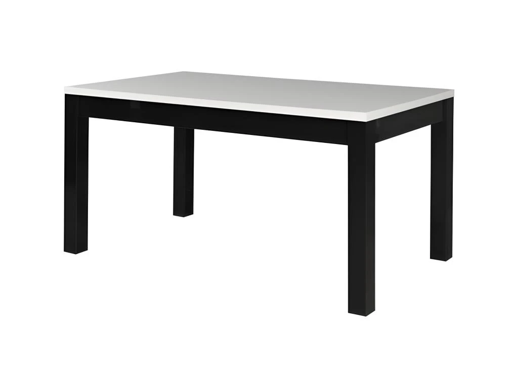 Table 160cm Pour Salle à Manger FABIO. Coloris Noir Et Blanc. 1 Table 160cm Pour Salle à Manger FABIO. Coloris Noir Et Blanc.