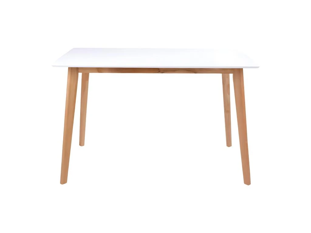GRAM - Table Repas 120x70cm Naturelle Et Blanche 3 GRAM - Table Repas 120x70cm Naturelle Et Blanche – Image 3