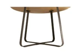 Table à Manger Ronde NOVES, ø120cm - Brun/noir - Style Moderne -Mobilier De Restaurant table a manger 9538439
