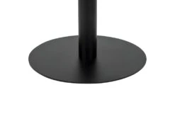 TYROL - Table Repas Ø110cm Plateau MDF Aspect Marbré Et Pied Métal Noir -Mobilier De Restaurant table a manger 9538871