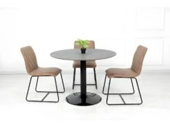 Table Ronde Avec Pied Central JOSUA. Magnifique Design Pour Votre Cuisine Ou Votre Salle à Manger.