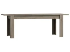 Table Extensible Pour Salle à Manger FARRA. Dimensions 180cm Avec Rallonge 40cm. Coloris Oak Canyon, Chêne Clair